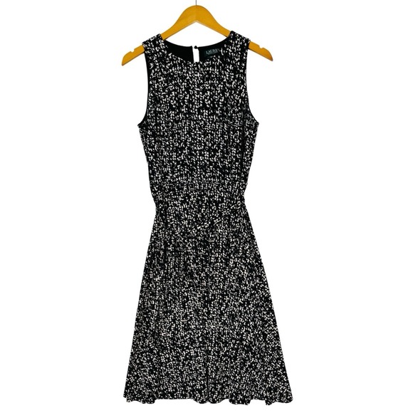 Lauren Ralph Lauren Dresses & Skirts - Lauren Ralph Lauren Women's Dress 8 Black White Sleeveless A-Line Elegant